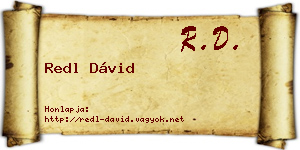 Redl Dávid névjegykártya